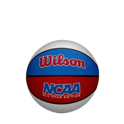 Wilson NCAA Mini Basketball RWB: Composite Shell, Butyl Bladder