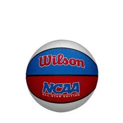 Wilson NCAA Mini Basketball RWB: Composite Shell, Butyl Bladder
