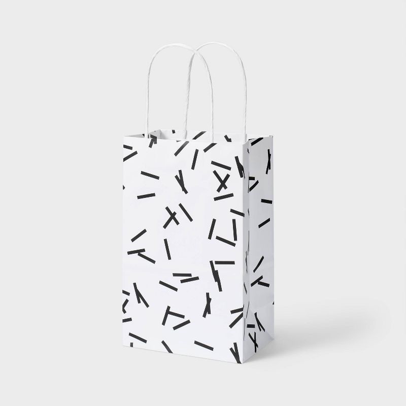 slide 1 of 3, Black Confetti White Small Gift Bag - Spritz™, 1 ct