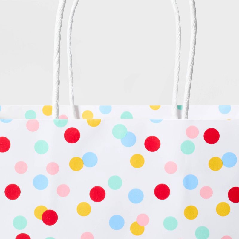 slide 3 of 3, XL Polka Dot Gift Bag White - Spritz™, 1 ct