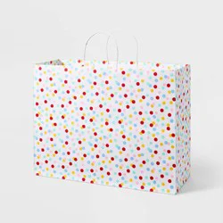 XL Polka Dot Gift Bag White - Spritz™