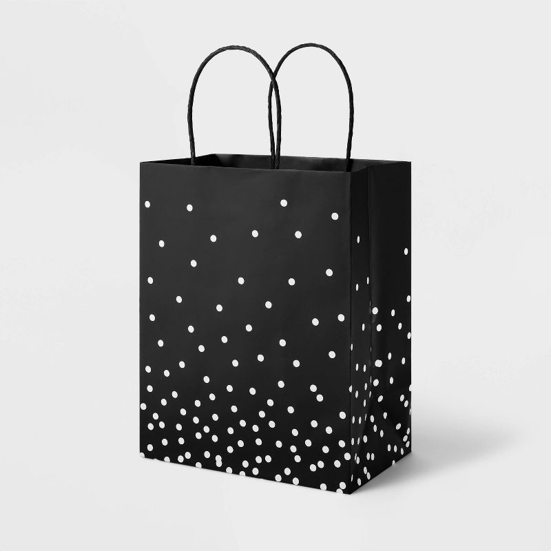 slide 1 of 3, Black/White Dots Small Gift Bag - Spritz™, 1 ct