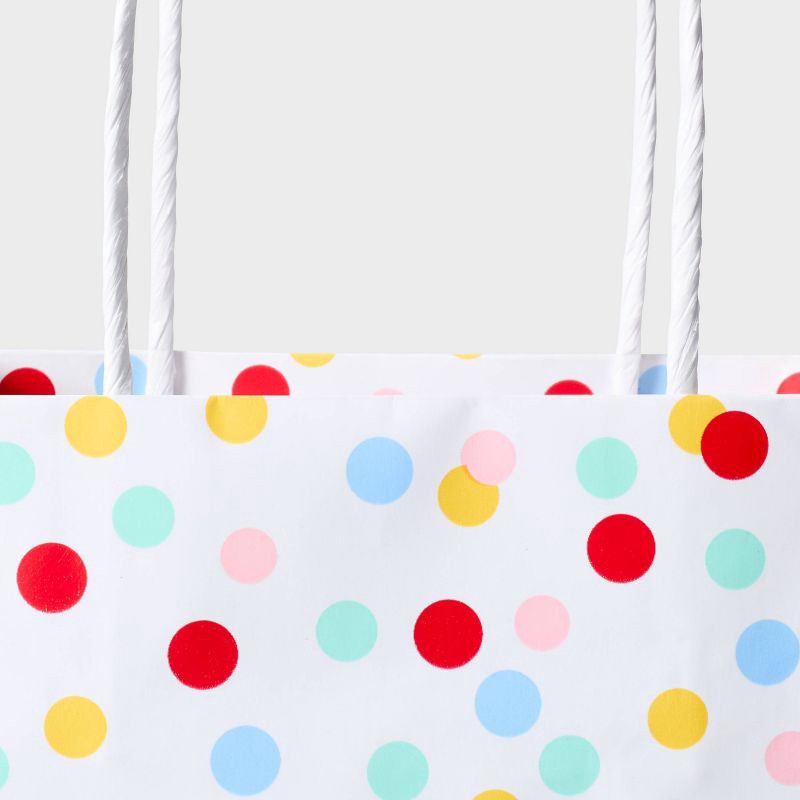 slide 3 of 3, Dots on White Small Gift Bag - Spritz™, 1 ct