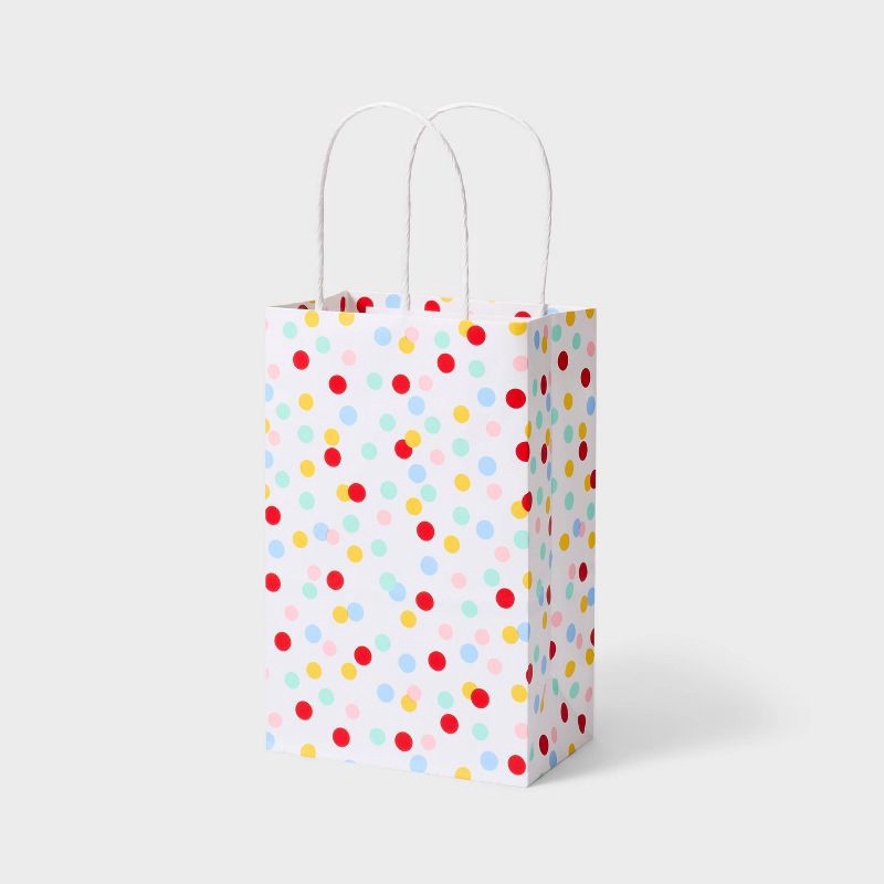 slide 1 of 3, Dots on White Small Gift Bag - Spritz™, 1 ct