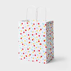 Small Polka Dots Gift Bag White Colorful - Spritz™