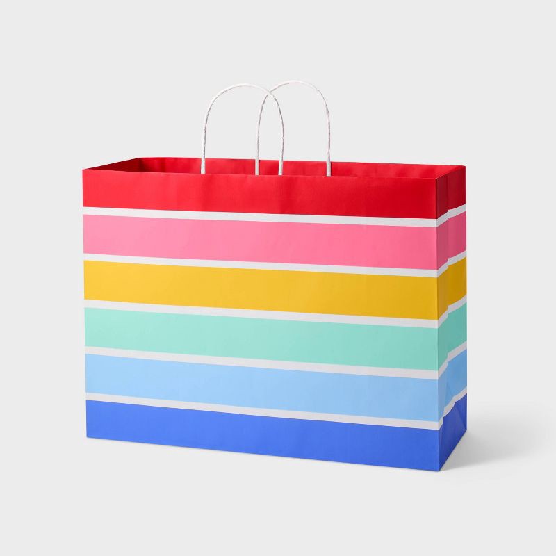 slide 1 of 3, Striped Medium Gift Bag - Spritz™, 1 ct