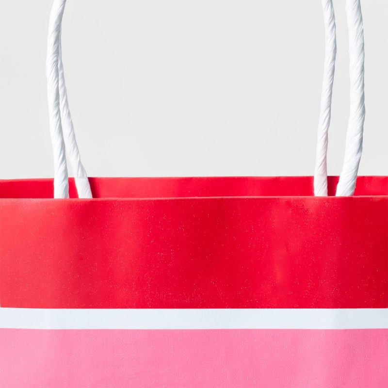 slide 3 of 3, XS Jr Tote Striped Gift Bag Colorful - Spritz™, 1 ct