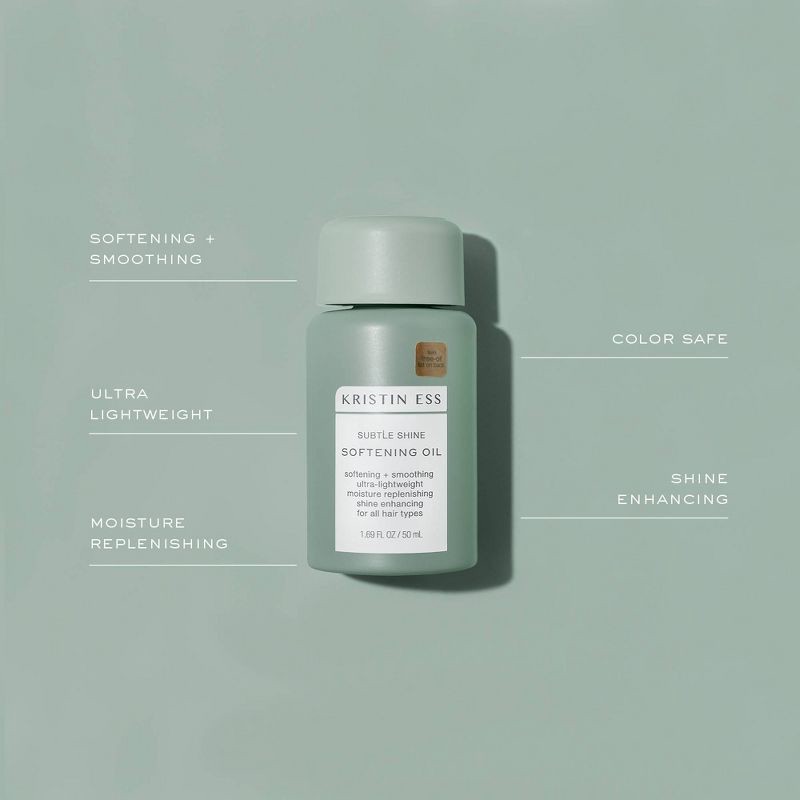 slide 3 of 7, Kristin Ess Softening Lightweight Hair Oil - Treat + Moisturize for Shiny Hair - 1.69 fl oz, 1.69 fl oz