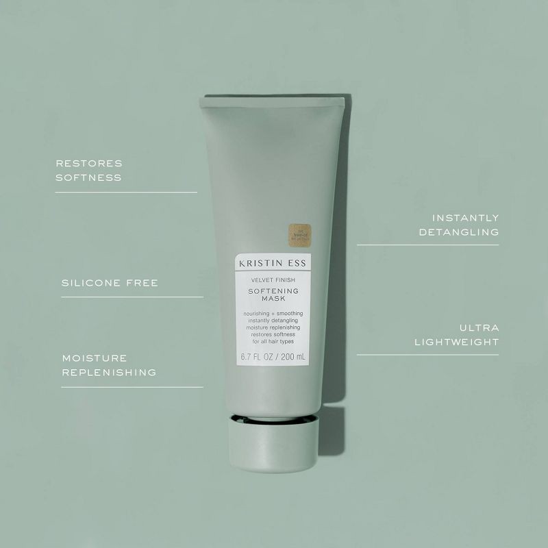 slide 3 of 5, Kristin Ess Softening Hair Mask - Hydrate + Smooth Dry Damaged Hair - 6.7 fl oz, 6.7 fl oz