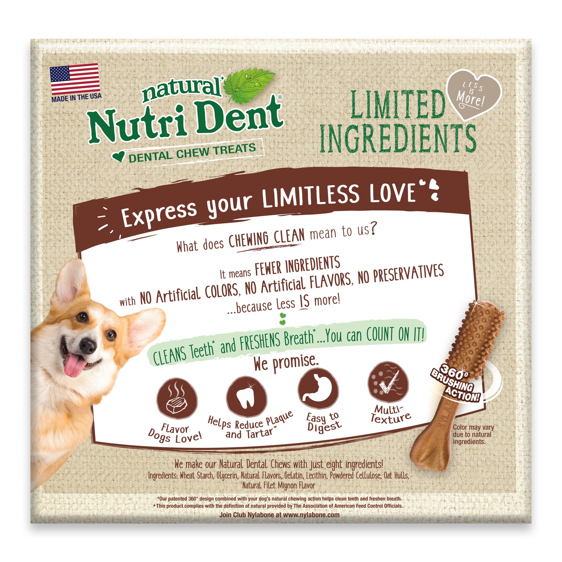 slide 9 of 10, Nutri Dent Value Pack Large Filet Mignon Flavor Dog Treats 20 ea, 20 ct