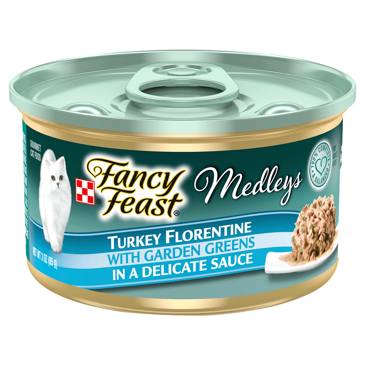 slide 1 of 5, Purina Fancy Feast Elegant Medleys Cat Food, Turkey Florentine, 3 oz