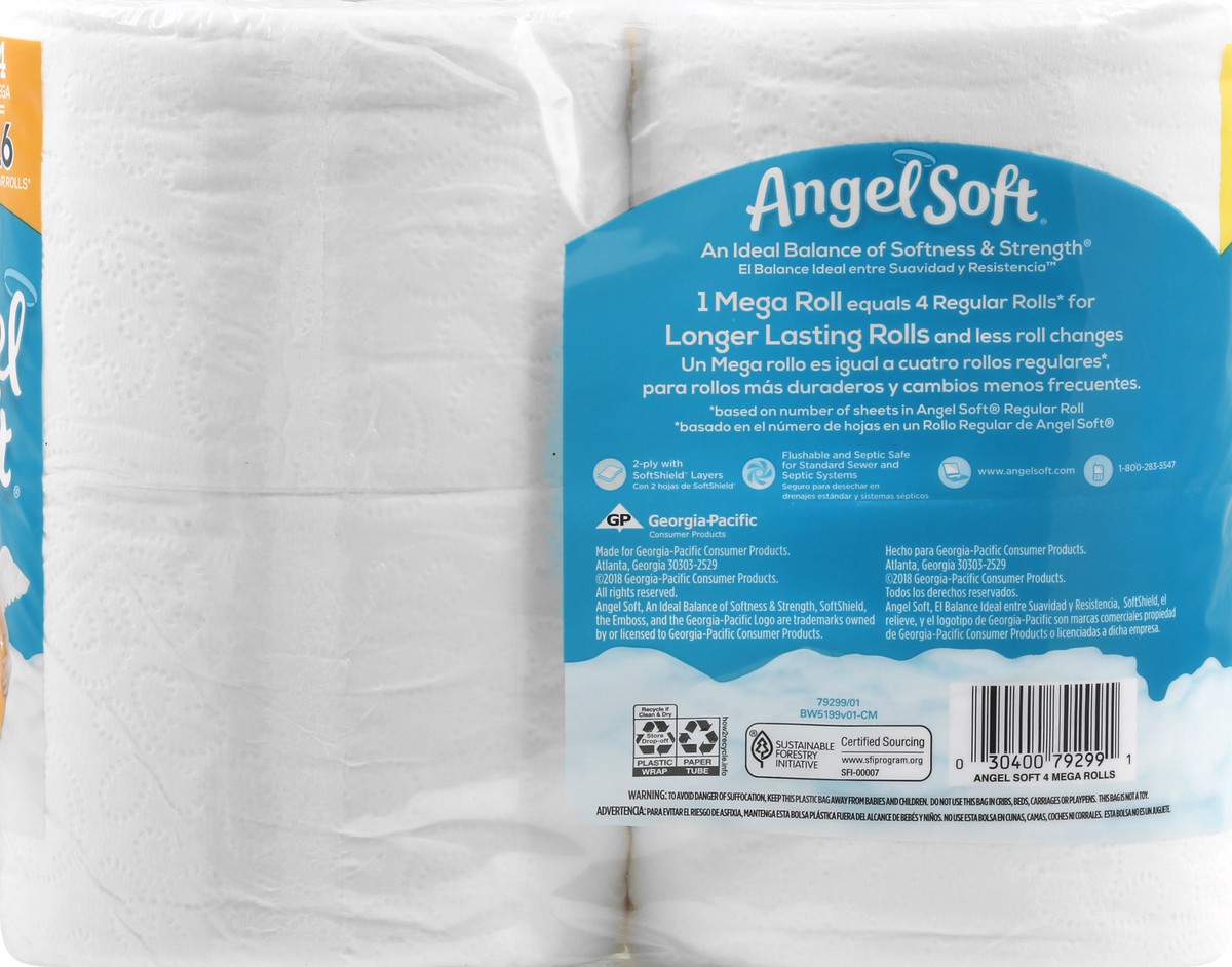 slide 8 of 9, Angel Soft Bath Tsu 2Ply 4Mega, 4 ct