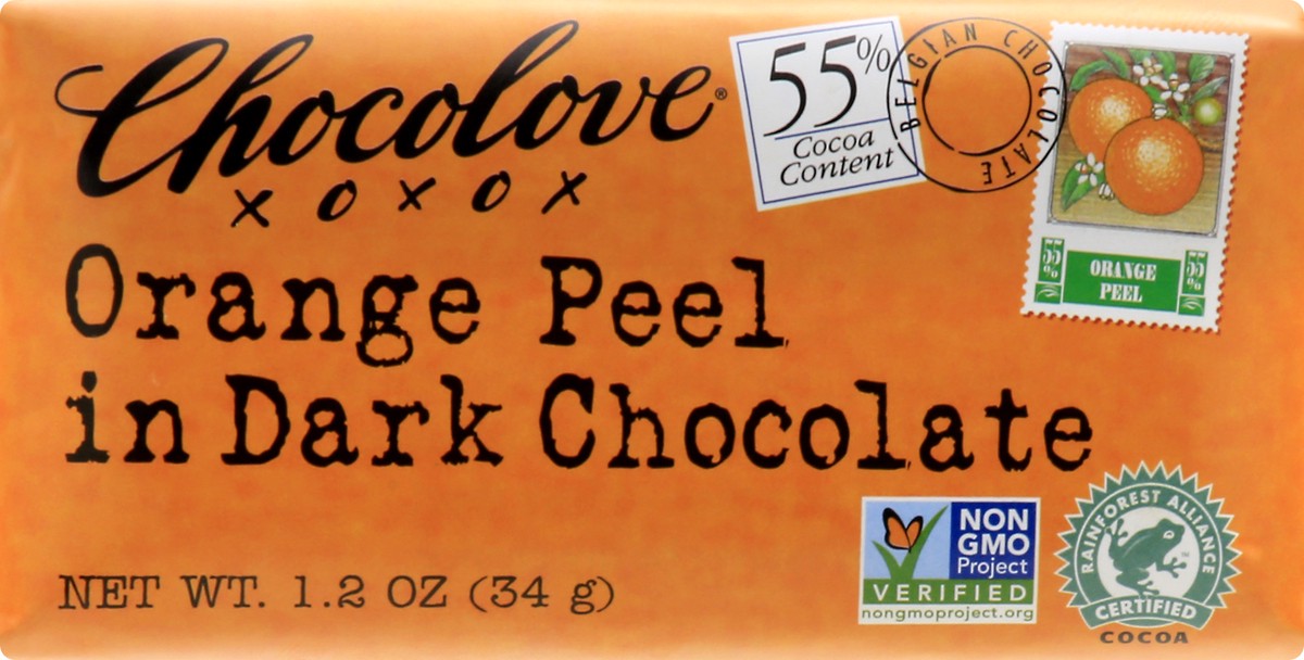 slide 9 of 9, Chocolove Orange Peel Dark Chocolate 1.2 oz, 1.2 oz