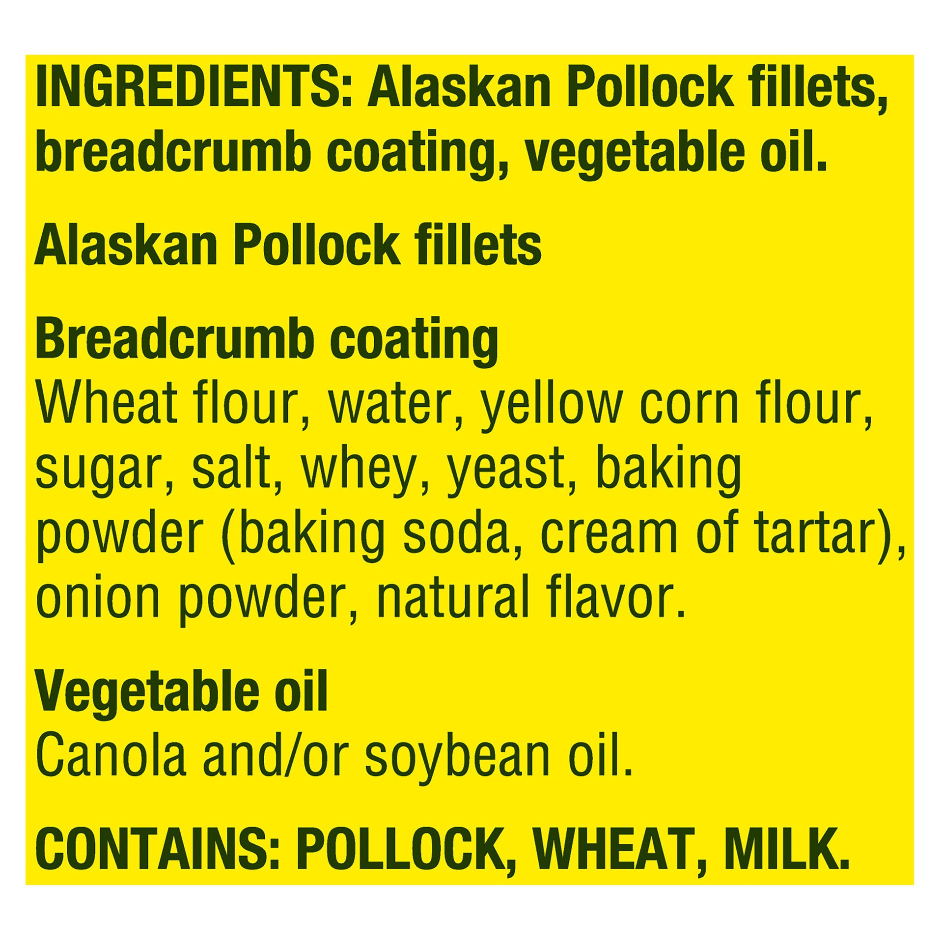 slide 2 of 10, Gorton's Crunchy Breaded Fish 100% Whole Fillets, Wild Caught Alaskan Pollock with Crunchy Panko Breadcrumbs, Frozen, 10 Count, 19 Ounce Resealable Bag, 10 ct