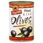 slide 1 of 1, ShopRite Olives Ripe Lage Pitted, 6 oz