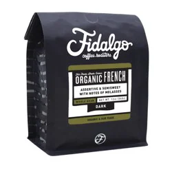 Fidalgo Coffee Fidalgo, Dark Organic French, Whole Bean, Coffee - 12 oz