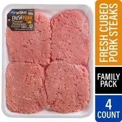 Kroger Natural Cubed Pork Steak Family Pack, 1 lb