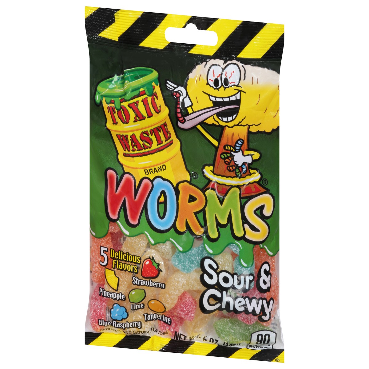 slide 9 of 9, Toxic Waste Sour & Chewy Worms 5 oz, 5 oz