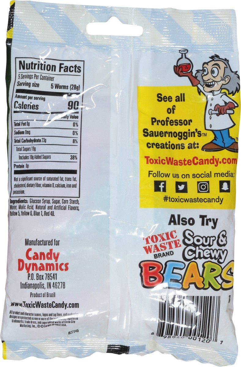 slide 3 of 9, Toxic Waste Sour & Chewy Worms 5 oz, 5 oz
