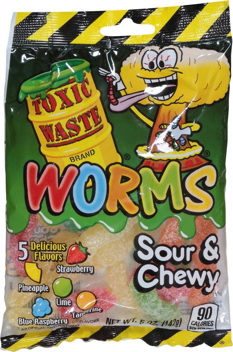 slide 8 of 9, Toxic Waste Sour & Chewy Worms 5 oz, 5 oz