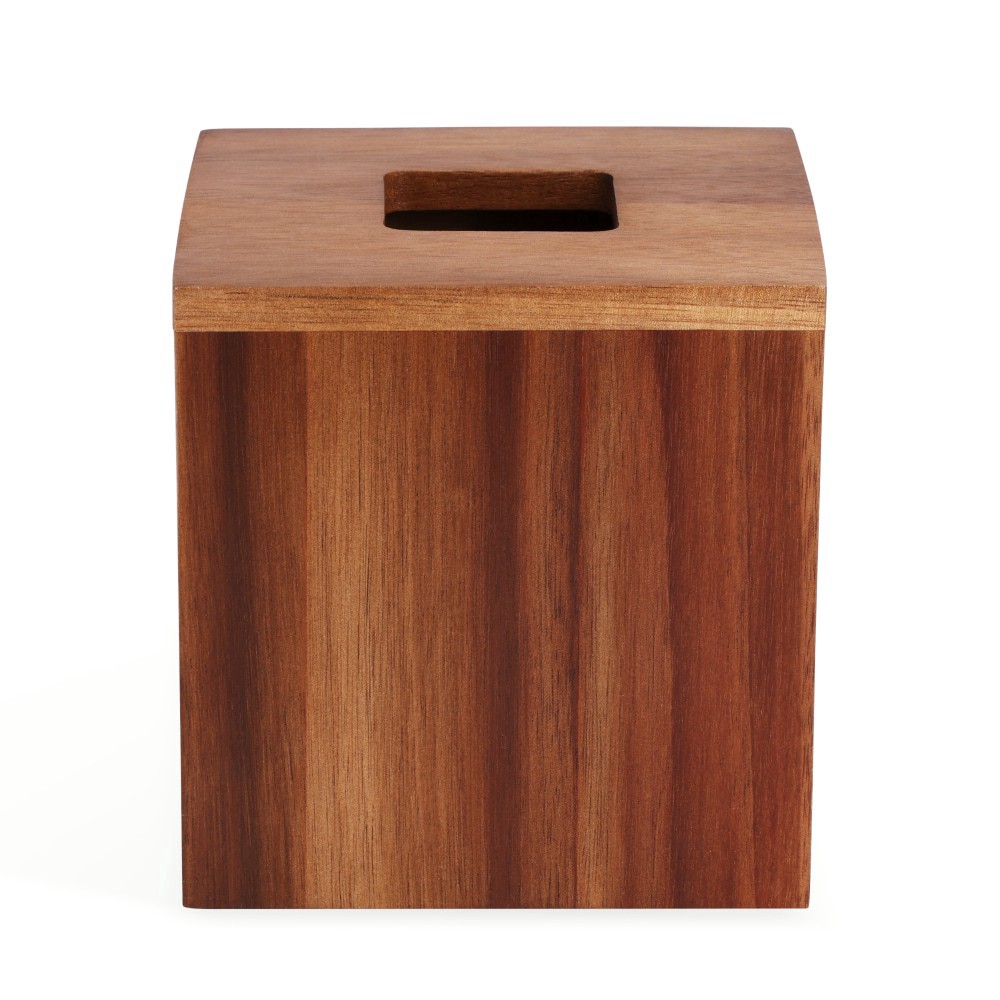 slide 2 of 2, Acacia Wood Tissue Box Cover, 1 ct