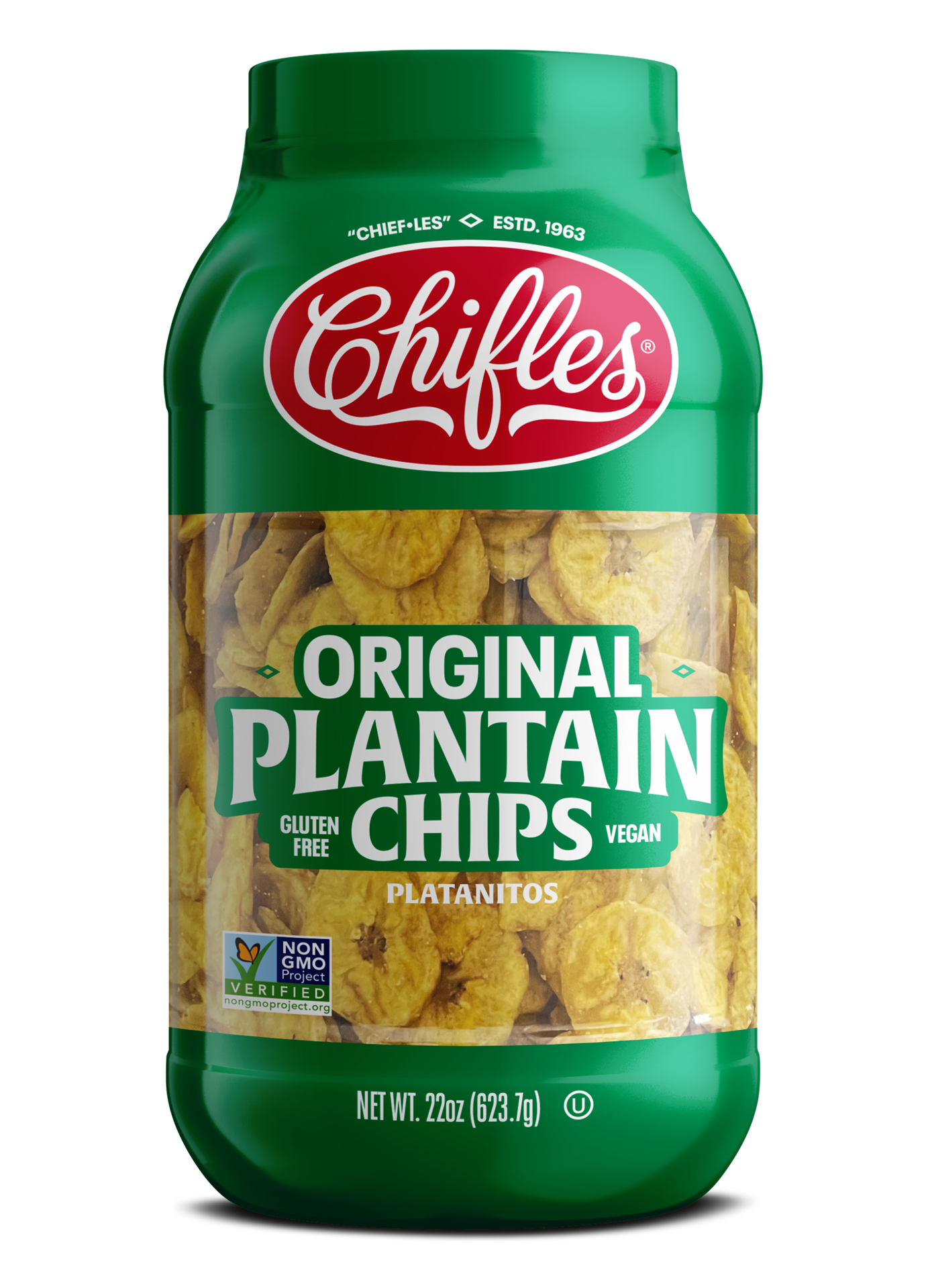 slide 1 of 2, Chifles Original Plantain Tub, 22 oz