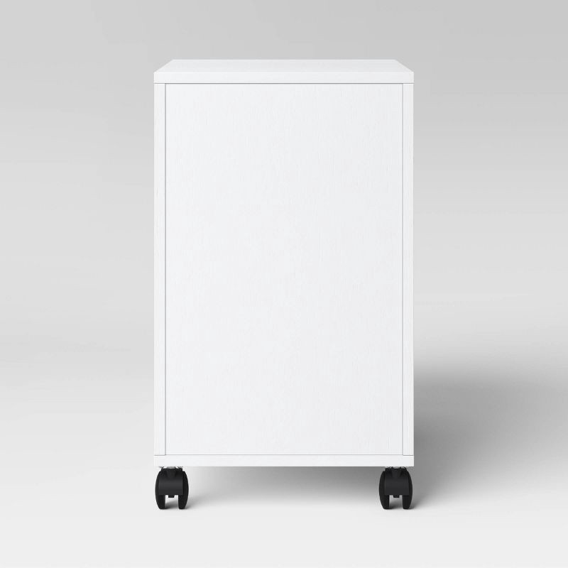 slide 4 of 8, Loring Rolling Cabinet White - Threshold™: Mobile Office Furniture Set with Drawers, 1 ct