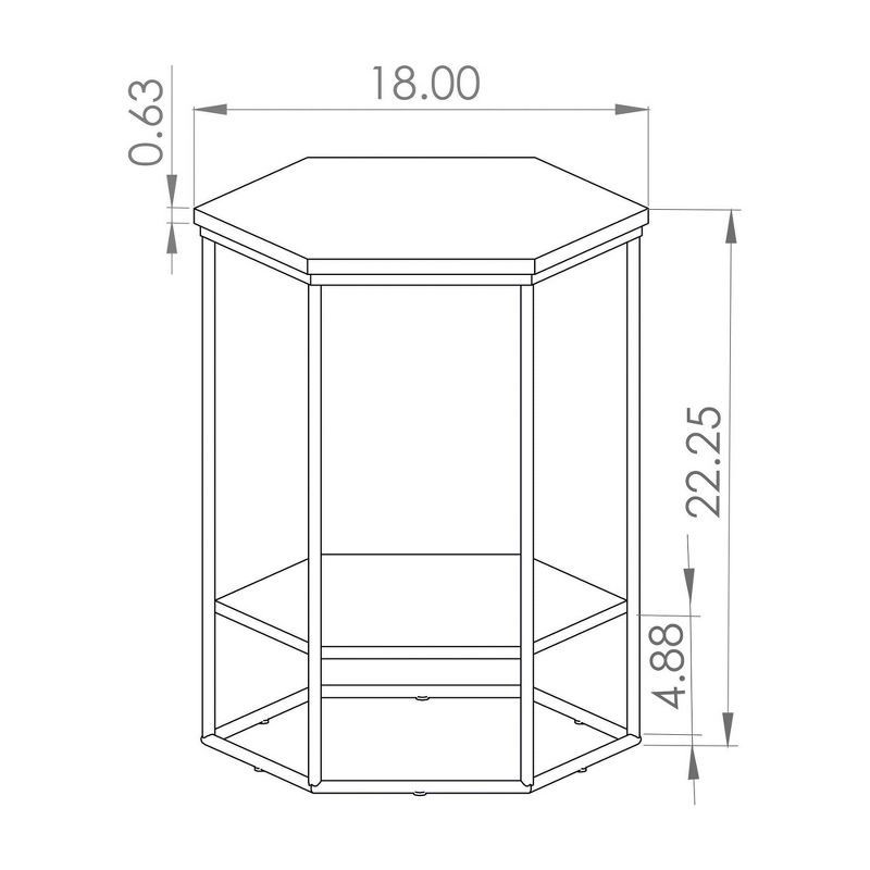 slide 7 of 7, Geometric Luxe Hex Accent Table: White Stone Top, No Assembly - Threshold™, 1 ct