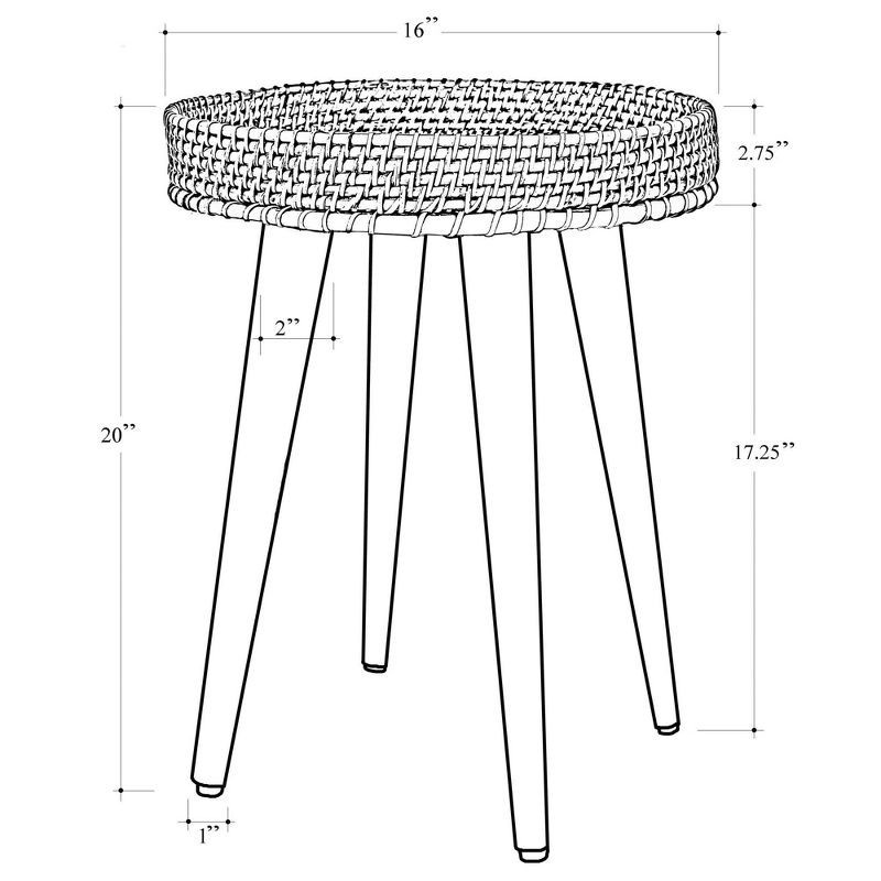 slide 5 of 5, Round Natural Woven Accent Table - Threshold™ Fully Assembled, 1 ct