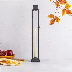 Iron And Glass 21.5 In. Taper Lantern
