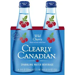 Clearly Canadian Cleary Canadian Wild Cherry Sparkling Water Beverage - 4pk/11 fl oz Bottles