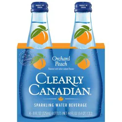 Clearly Canadian Cleary Canadian Orchard Peach Sparkling Water Beverage - 4pk/11 fl oz Bottles