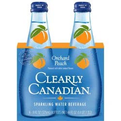 Clearly Canadian Cleary Canadian Orchard Peach Sparkling Water Beverage - 4pk/11 fl oz Bottles