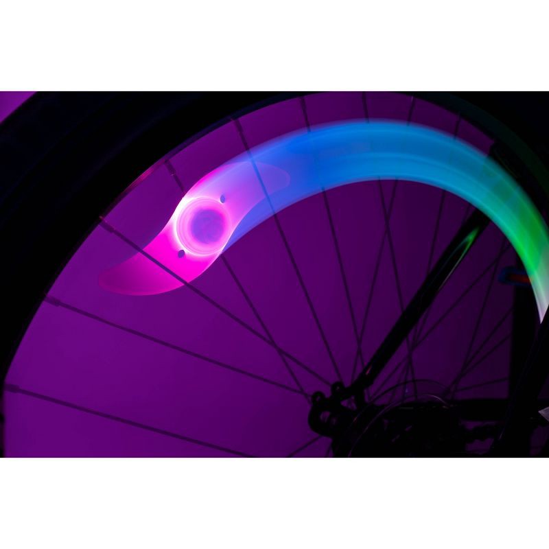 slide 2 of 3, Brightz Spoke LED Bike Light - Color Morphing: Silicone, 15-Hour Battery Life, 1 ct