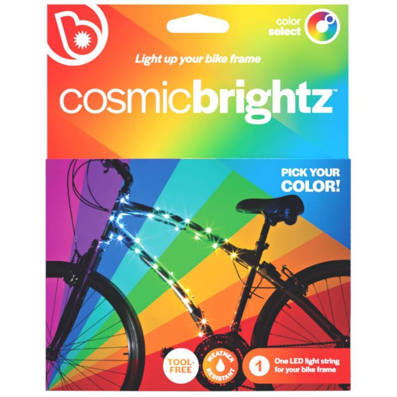 slide 1 of 4, Brightz Cosmic LED Bike Light - Color Morphing: ABS Material, 36-Hour Battery Life, 1 ct