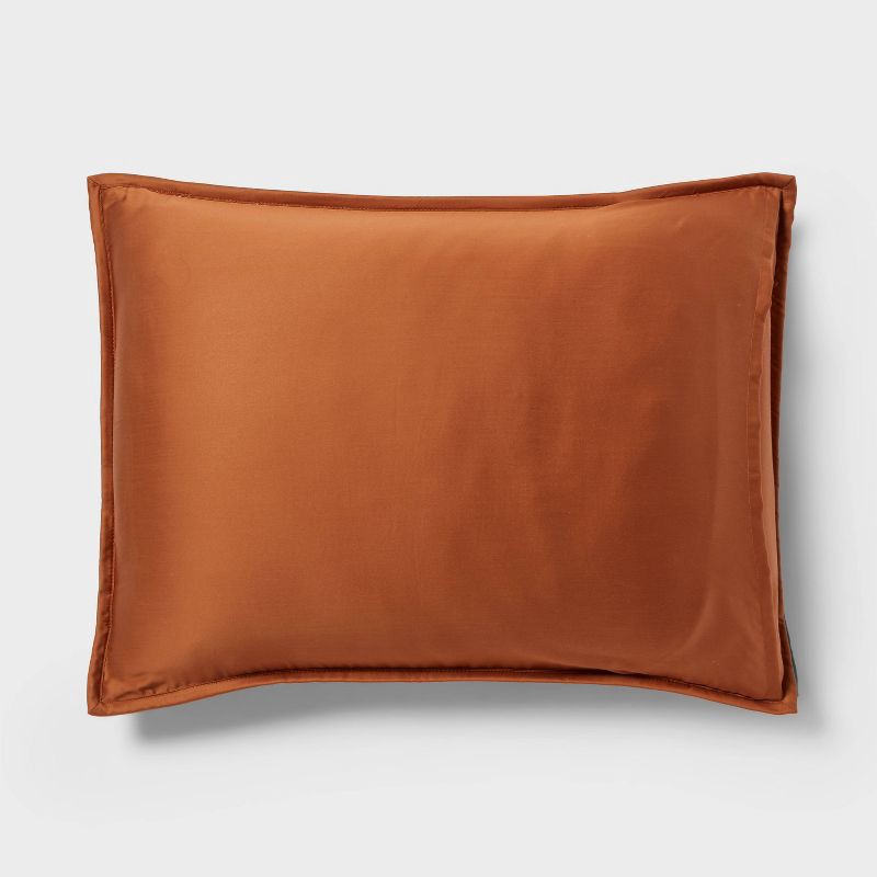 slide 5 of 5, Full/Queen TENCEL™ Comforter and Sham Set Copper - Threshold™: 320 Thread Count, Cooling, Midweight Fabric, 1 ct