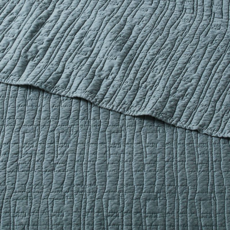 slide 3 of 3, Full/Queen TENCEL® Quilt Slate Blue - Threshold™: OEKO-TEX Certified, Cooling, Woven Lyocell Coverlet, 1 ct