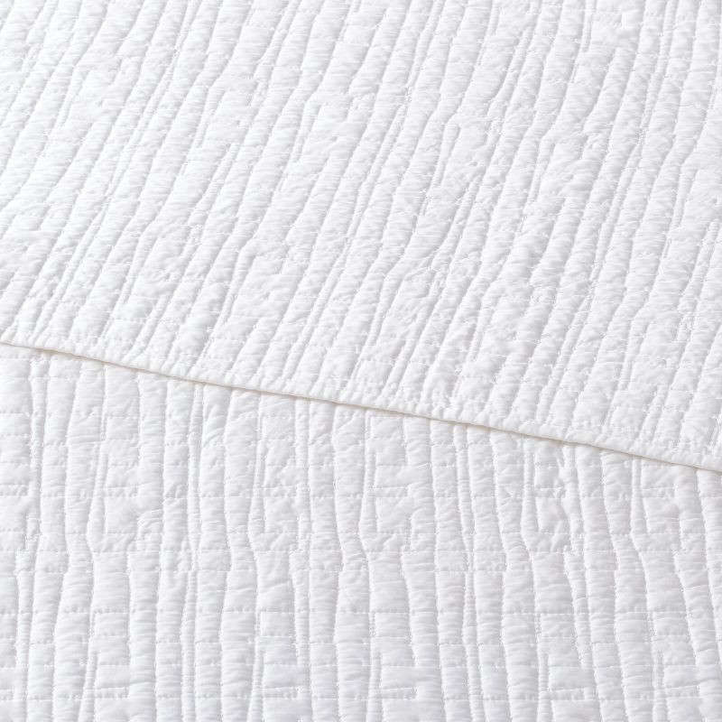 slide 3 of 3, King TENCEL® Quilt White - Threshold™: OEKO-TEX Certified, Cooling Lightweight Coverlet, 300 Thread Count, 1 ct