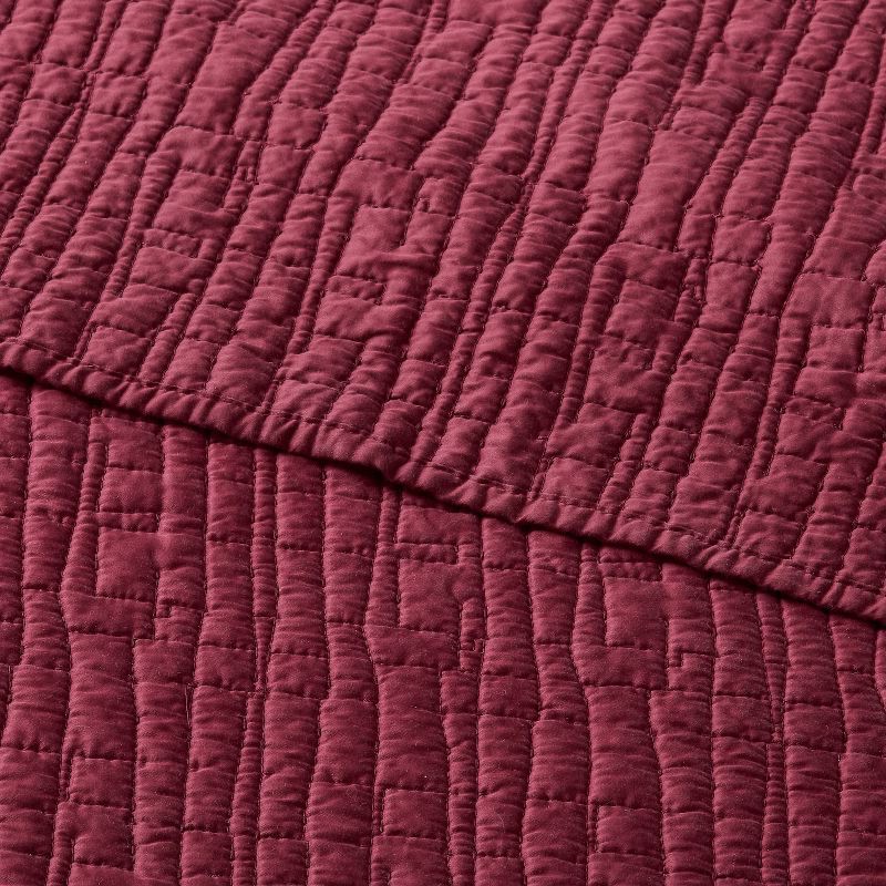 slide 3 of 3, King TENCEL® Quilt Wine Red - Threshold™, 1 ct