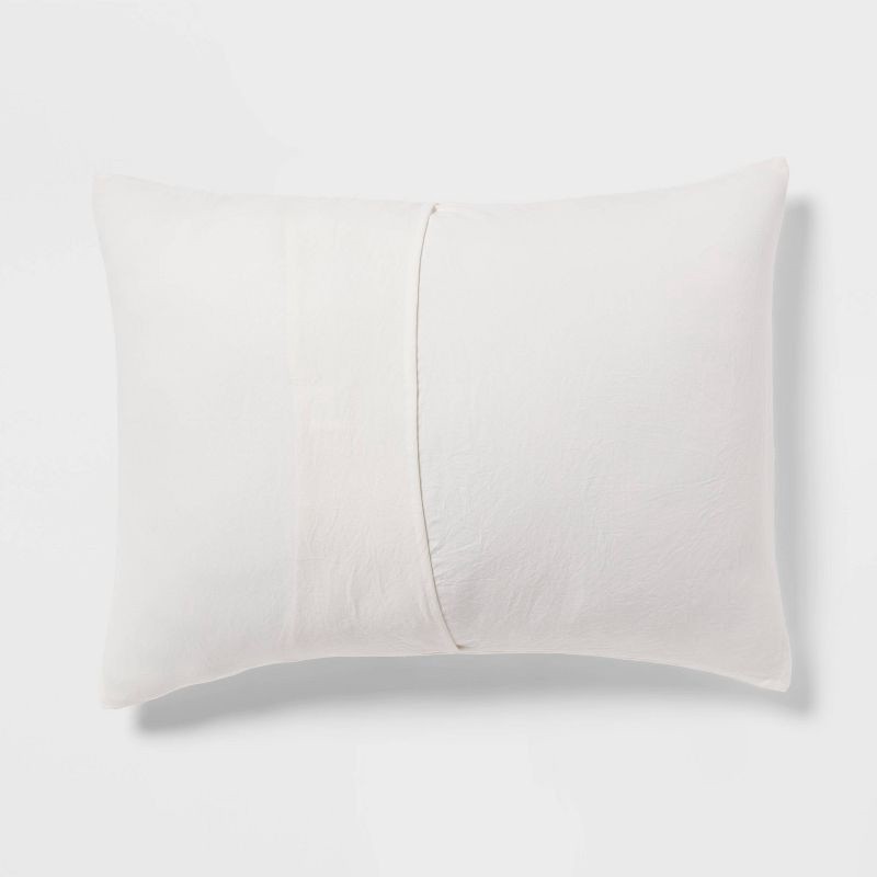 slide 5 of 6, Full/Queen Tufted Diamond Crinkle Duvet Cover and Sham Set Ivory - Threshold™: Jacquard Weave, OEKO-TEX Certified, 1 ct