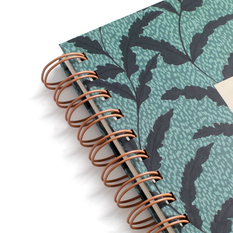slide 4 of 6, Papier 150pg Ruled Notebook 9.84"x7.48" Spiral Leafy Vines: College Ruled, Hard Cover, Adult Stationery, Green, 1 ct