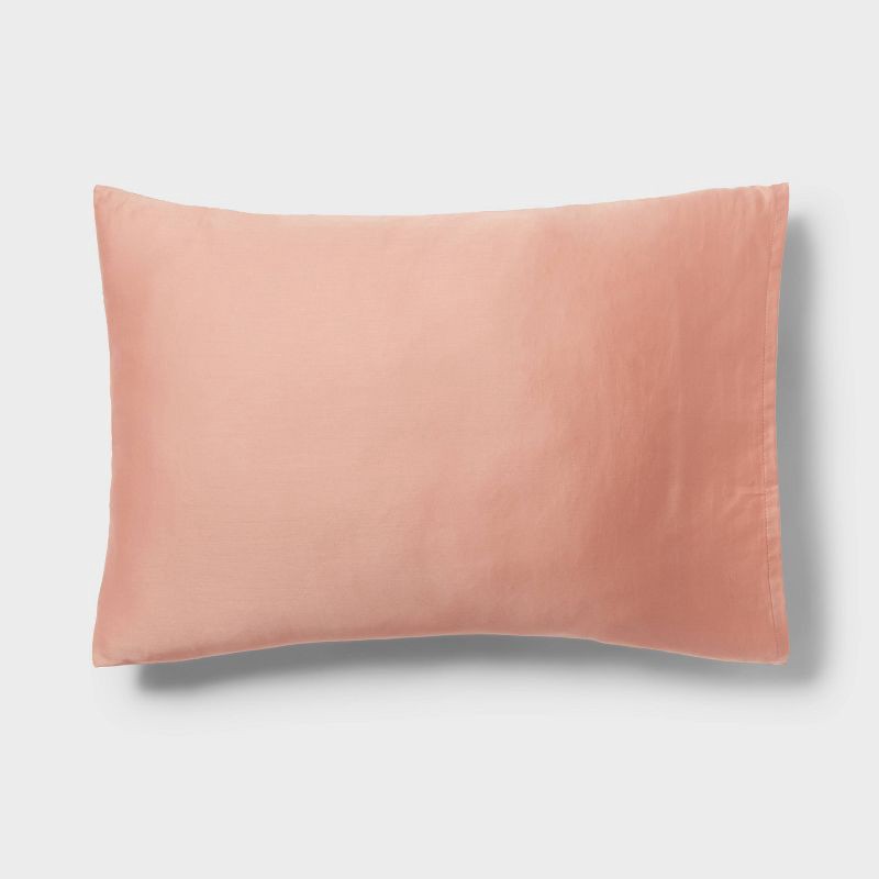 slide 5 of 5, Full/Queen Floral Print Comforter and Sham Set Light Pink - Threshold™: 310 Thread Count, Cotton Sateen, OEKO-TEX Certified, 1 ct