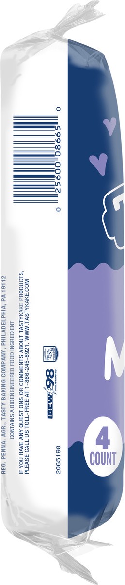 slide 3 of 11, Tastykake Blueberry Flavored Mini Muffins, Portable and Shareable, Blueberry Muffins, 1.6 oz, 4 Count, 4 ct