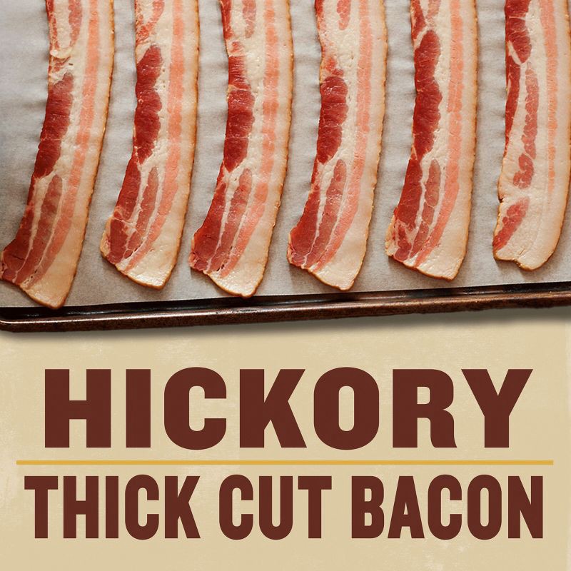 slide 3 of 8, Wright Hickory Thick Cut Bacon - 24oz, 24 oz
