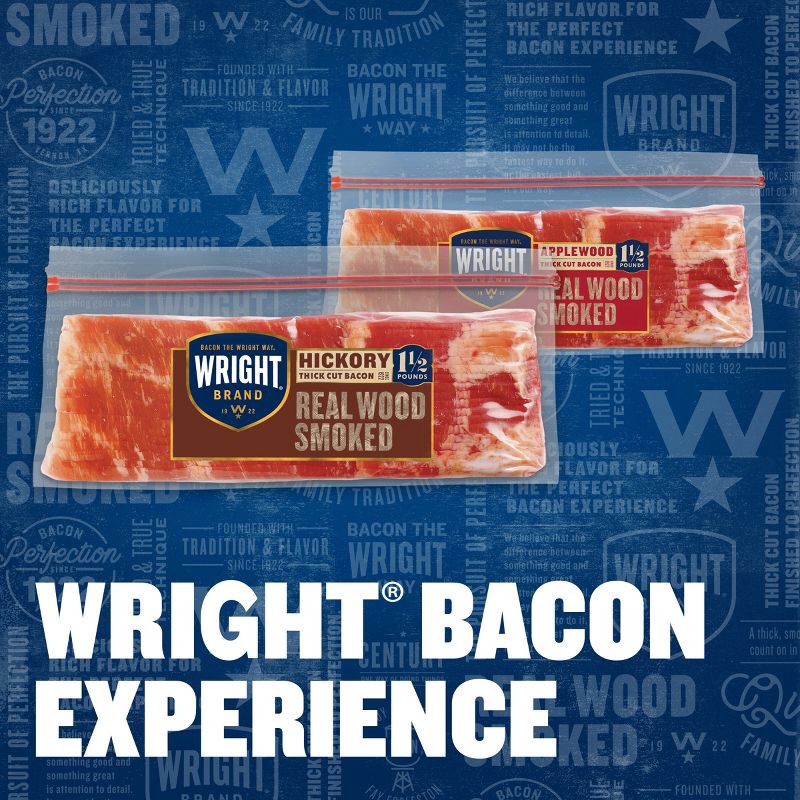 slide 7 of 8, Wright Hickory Thick Cut Bacon - 24oz, 24 oz