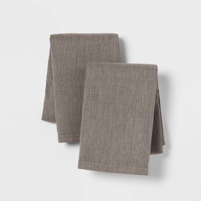 slide 1 of 3, Standard Easy Care Cotton Blend Sateen Pillowcase Gray - Room Essentials™: 225 Thread Count, Percale Weave, OEKO-TEX Certified, 1 ct