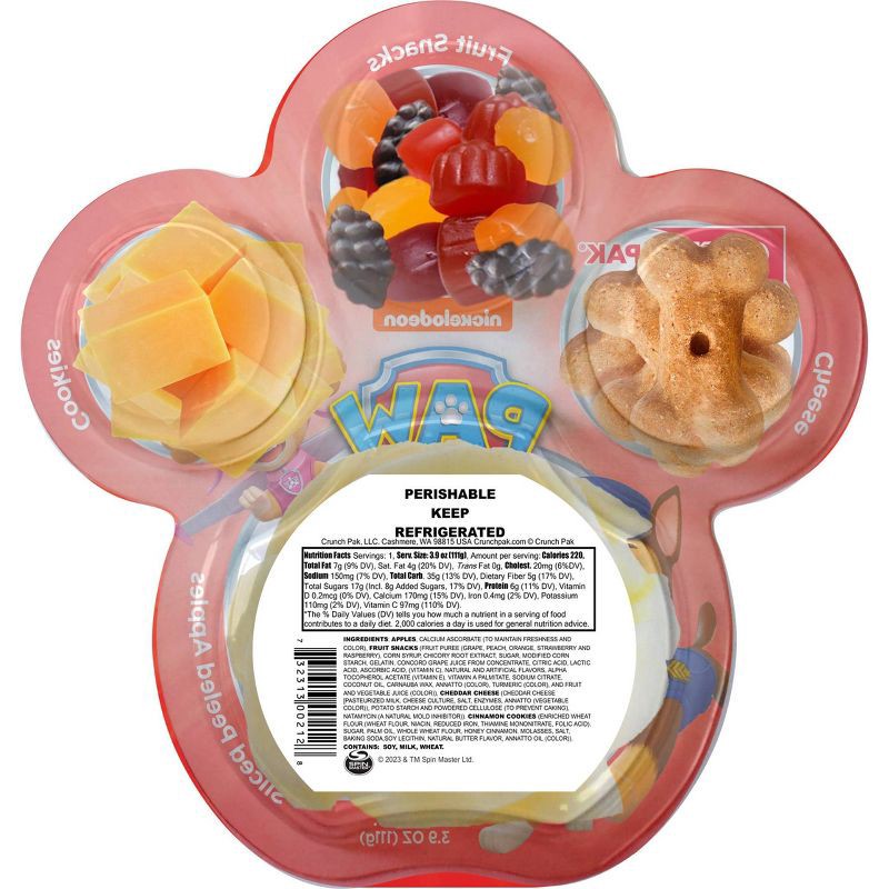 slide 2 of 4, PAW Patrol Crunch Pak with Apples, Cookies, Cheese & Fruit Snacks - 3.9oz, 3.9 oz