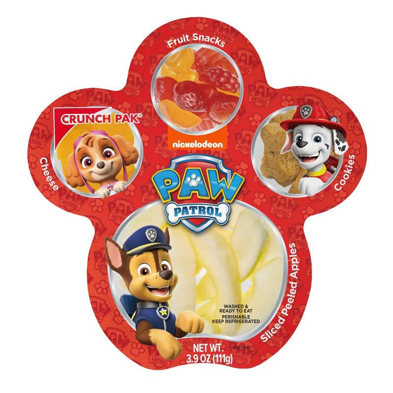 slide 1 of 4, PAW Patrol Crunch Pak with Apples, Cookies, Cheese & Fruit Snacks - 3.9oz, 3.9 oz