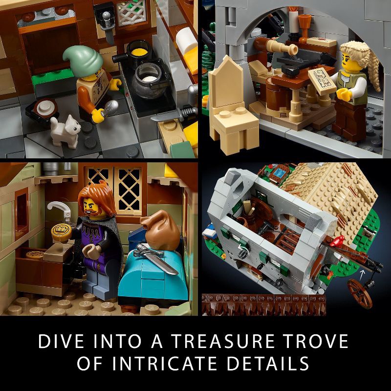 slide 4 of 6, LEGO Icons Medieval Town Square Build and Display Castle Set 10332, 1 ct