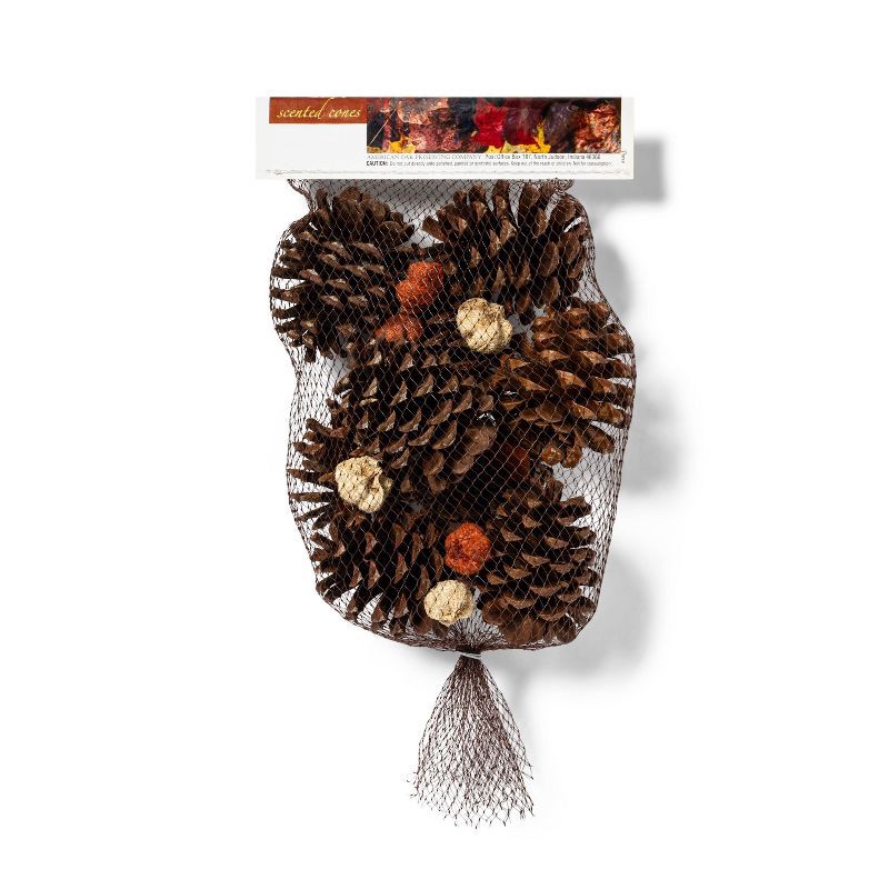 slide 3 of 3, Rooms in Bloom Pecan Caramel Scented Harvest Pine Cones With Accents, 1 ct